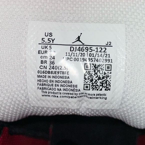 Jordan 1 Mid - Gym Red Black White (GS) - Picture 9 of 9